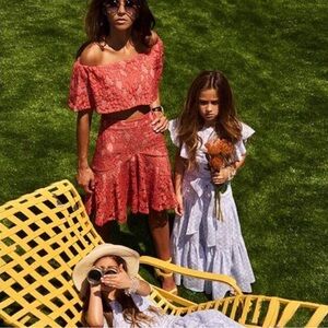 Alexis Pink Lace Skirt and Top Set